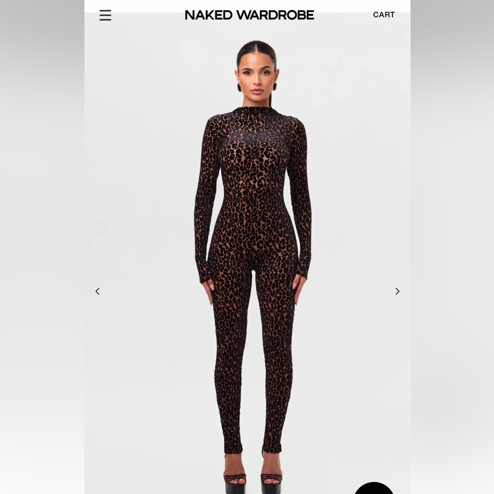 Naked Wardrobe Velvet Jumpsuit